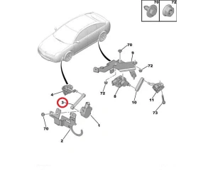 Biellette hauteur des phares, essieu avant OEM Citroen C5/C6/Peugeot 508