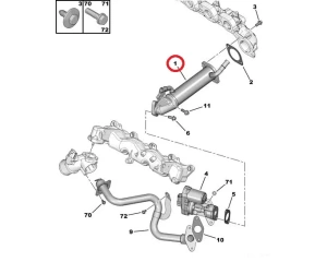 EGR jahutusradiaator OEM Jumper/Boxer/Ducato 2,2HDI