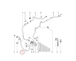Air conditioning hose, high pressure Renault Master 2010-14  FWD