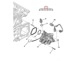 Thermostat avec boîtier OEM Citroen/Peugeot 1,4-1,6 16V EP3, EP6 moteurs