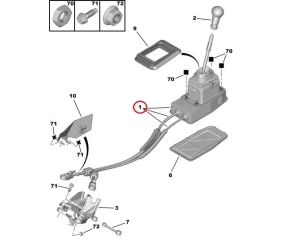 Vaihdekeppi + vaijerit OEM Citroen C5/Peugeot 407