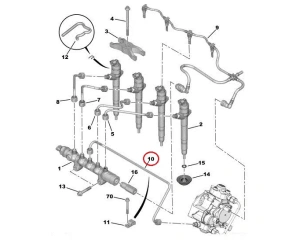 Трубка высокого давления топливного насоса OEM Jumper/Boxer/Ducato 2,2HDI 2006-  Euro4