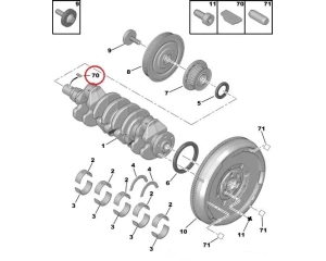 Crankshaft pulley woodruff key OEM Peugeot/Citroen