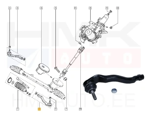 Embout de biellette, gauche OEM Renault Kangoo 08-