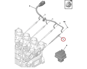 Hehkutulppa OEM Citroen/Peugeot 1,4HDI / 1,6HDI