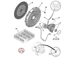 Kit d'embrayage OEM PSA 1,6HDi 2010-
