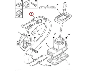 Vaijeri, käsivaihteisto OEM Citroen C5/Peugeot 407