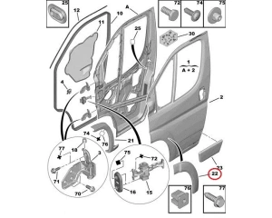 Left front door wheel arch trim OEM Jumper/Boxer/Ducato 2006-