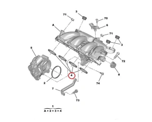 Sisselaskekollektori tihendikomplekt OEM Citroen/Peugeot EP6