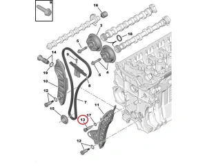 Болт крепления направляющей цепи ГРМ OEM Citroen/Peugeot EP-моторы