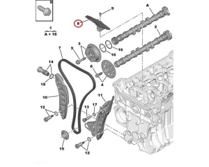 Направляющая цепи ГРМ верхний OEM Citroen/Peugeot EP-моторы