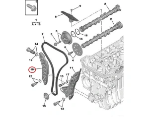 Планка натяжителя цепи ГРМ OEM Citroen/Peugeot EP-моторы