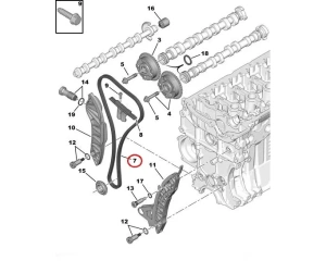 Mootorikett OEM Citroen/Peugeot EP-mootorid