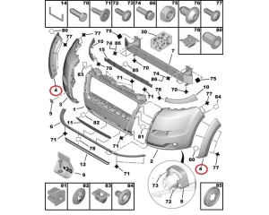 Esistange rattakoopa liist vasak OEM Jumper/Boxer/Ducato 2006-