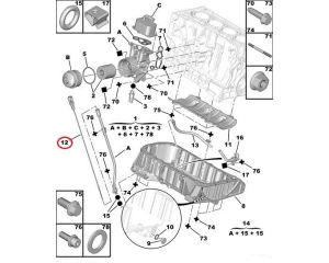 Õlivarras OEM Citroen/Peugeot 1,8-2,0 16V