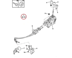 Vaihdekeppi + vaijerit Citroen C2/C3 MA