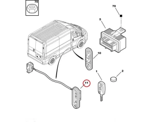 Sliding door contact switch OEM Jumper/Boxer/Ducato 2006-