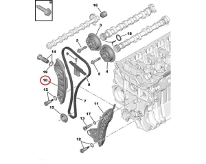 Планка натяжителя цепи ГРМ OEM Citroen/Peugeot EP-моторы