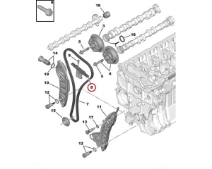 Направляющая цепи ГРМ верхний OEM Citroen/Peugeot EP-моторы