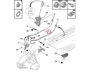 Gear link control cable set OEM Citroen Nemo/Peugeot Bipper MA gearbox
