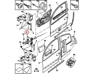 Oven pidin, etuovi OEM Citroen C3