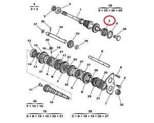 Gearbox bearing Citroen/Peugeot/Fiat
