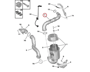 Õhufiltri toru OEM Jumper/Boxer/Ducato 2,2HDI 2006-  Euro4