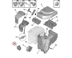 Relais Citroen/Peugeot 15 broches