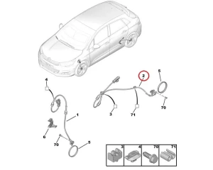 ABS-anturi takana OEM Citroen C4 I/II, DS4