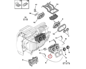Kytkin, sisäilmantuuletin OEM Jumper/Boxer/Ducato 2006-
