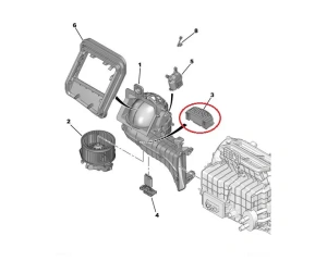 Salongiventilaatori juhtplokk OEM Citroen C4 Picasso