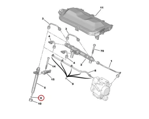 Pihusti tihendusseib OEM Citroen/Peugeot 2,0HDI