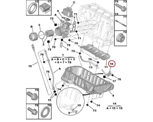 Датчик уровня масла OEM Citroen/Peugeot 1,8-2,0 16V 04