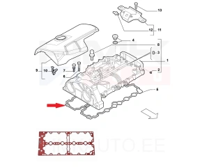 Rocker cover gasket OEM Fiat Ducato 2,3JTD
