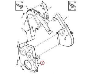 Timing belt cover lower OEM Peugeot/Citroen 2,0 HDI DW10 engine
