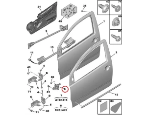 DISCOUNT!!! Door limiter front door OEM Citroen C2