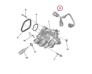 Assemblage fil thermostat moteur PSA EP6