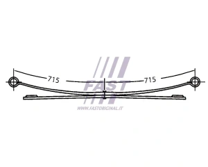 Leaf spring Jumper/Boxer/Ducato 06- 2-leafs (1+1)