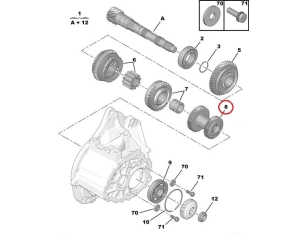 Gear wheel 3-4 gear OEM Citroen/Peugeot BE4N