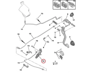 Kytkimen työsylinteri OEM Citroen/Peugeot