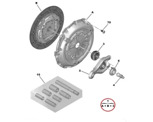 Kit d'embrayage OEM Peugeot/Citroen 1,6HDI