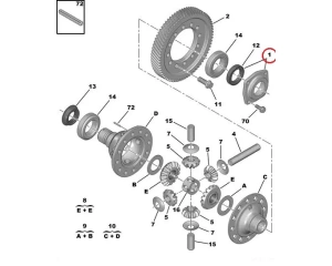 Driveshaft oil seal left (with housing) OEM Jumper/Boxer/Ducato 2,2HDI 06-