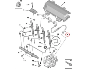 Tuyau, carburant de fuite OEM Jumper/Boxer/Ducato 2,2HDI 11- EURO5