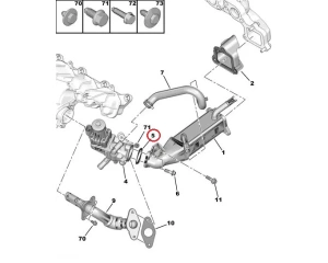 EGR-ventiilin tiiviste OEM Jumper/Boxer/Ducato 2,2HDI 2010-