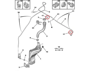 Форсунка стеклоочестителя  Citroen C4/ Peugeot 308