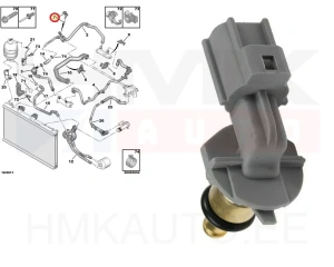 Датчик температуры охлаждающей жидкости OEM Citroen/Peugeot 2,7/3,0HDi