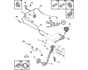 Рабочий цилиндр сцепления OEM Citroen/Peugeot