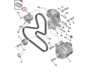 Belt tensioner, v-ribbed belt OEM Peugeot/Citroen 1.1/1.4/1.6/2.0  97-