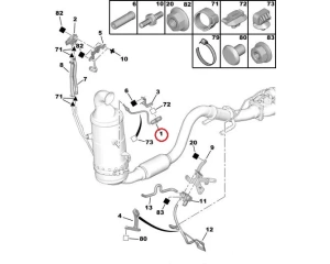 Датчик температуры выхлопных газов OEM Citroen/Peugeot/Fiat