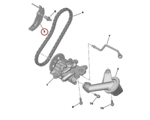 Направляющая натяжителя цепи масляного насоса OEM Jumper/Boxer/Ducato 2,2HDI 2006-